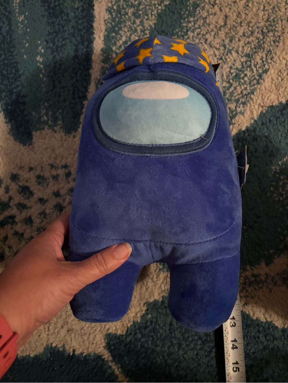 Blue Star-Pattern Kids Plush Character Toy